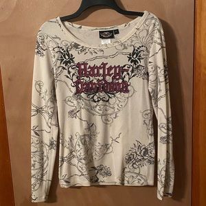 Harley Davidson Sparkly Long Sleeve